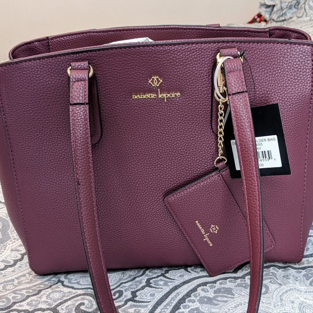 NWT Nanette Lepore Plum Deidra Shoulder Bag Purse
